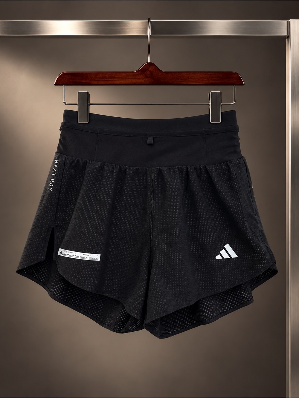 adidas Ultimate HEAT.RDY Running Shorts Black High Rise Mesh Brief Womens XS